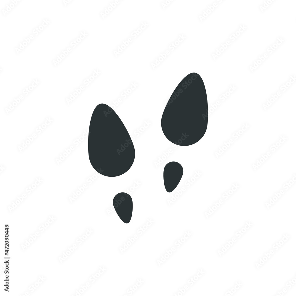 Vector sign of the footprint symbol is isolated on a white background. footprint icon color editable. Vector sign of the footprint symbol is isolated on a white background. footprint icon color editable.