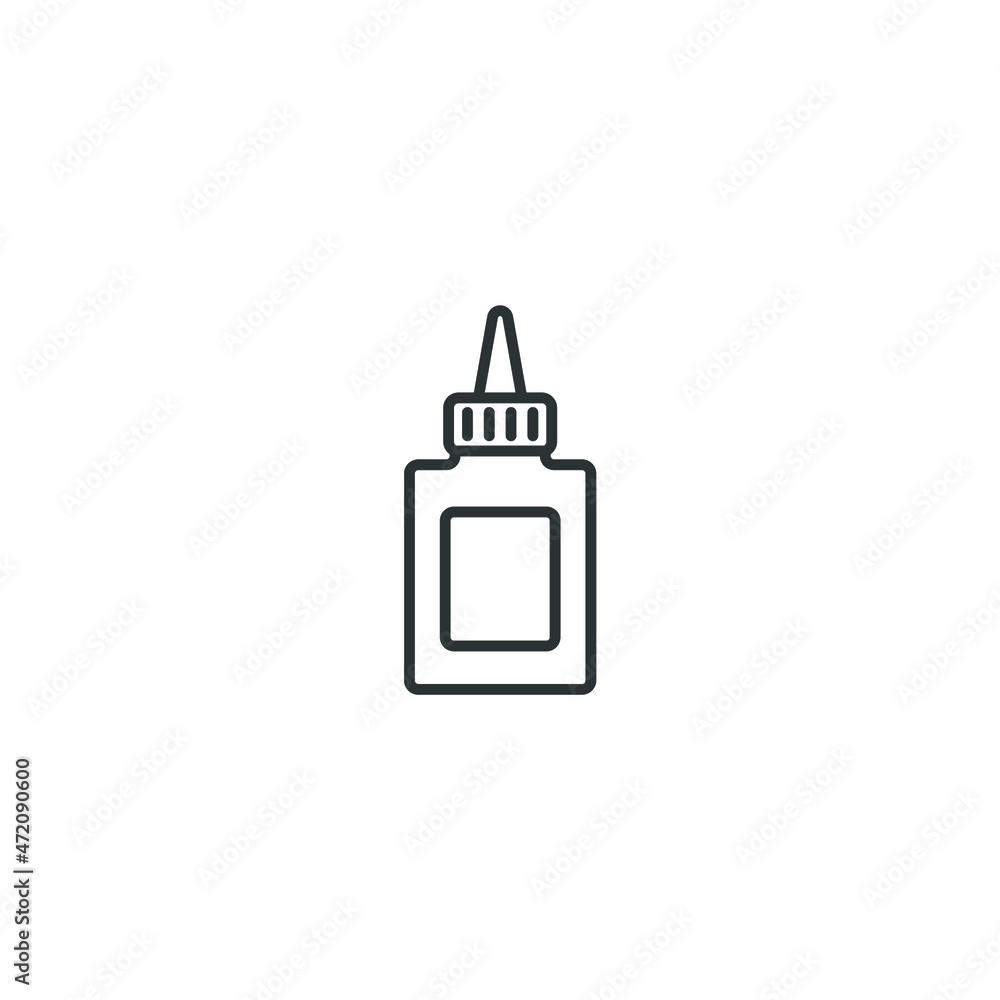 Vector sign of the glue symbol is isolated on a white background. glue icon color editable. Vector sign of the glue symbol is isolated on a white background. glue icon color editable.