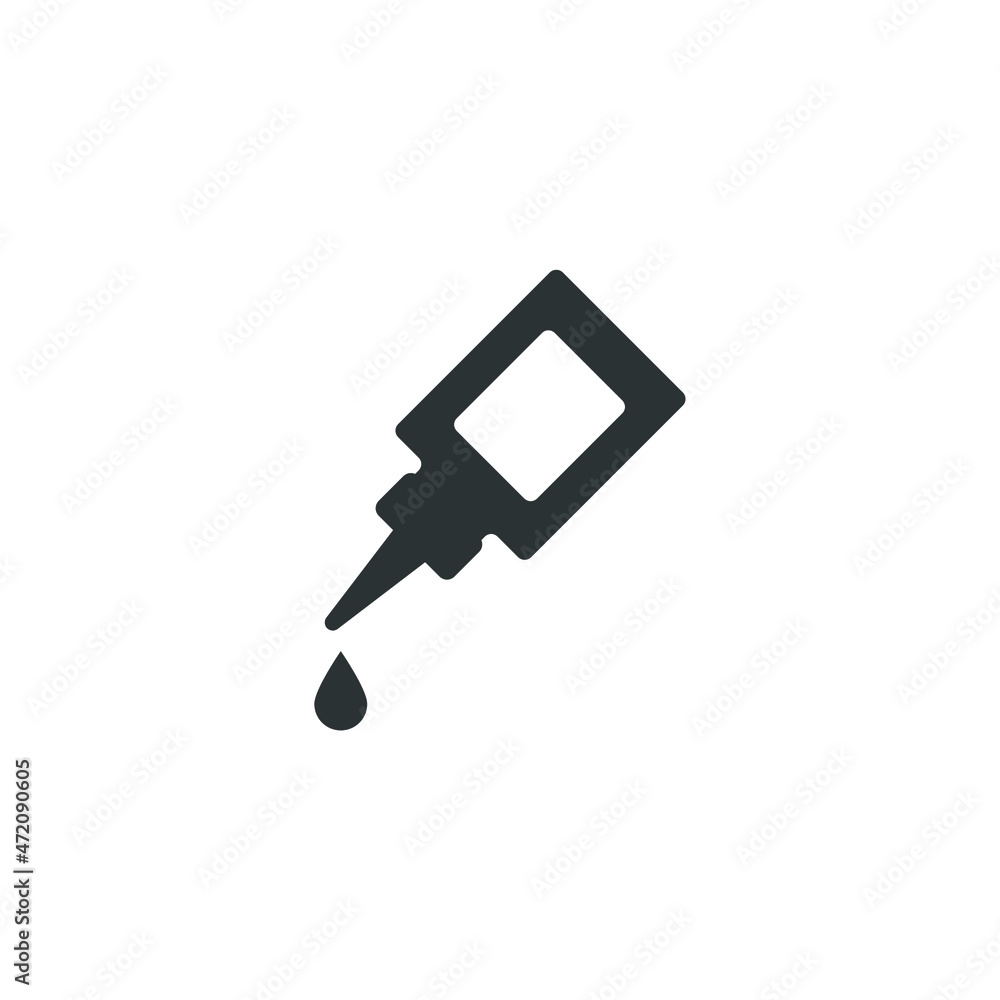Vector sign of the glue symbol is isolated on a white background. glue icon color editable. Vector sign of the glue symbol is isolated on a white background. glue icon color editable.