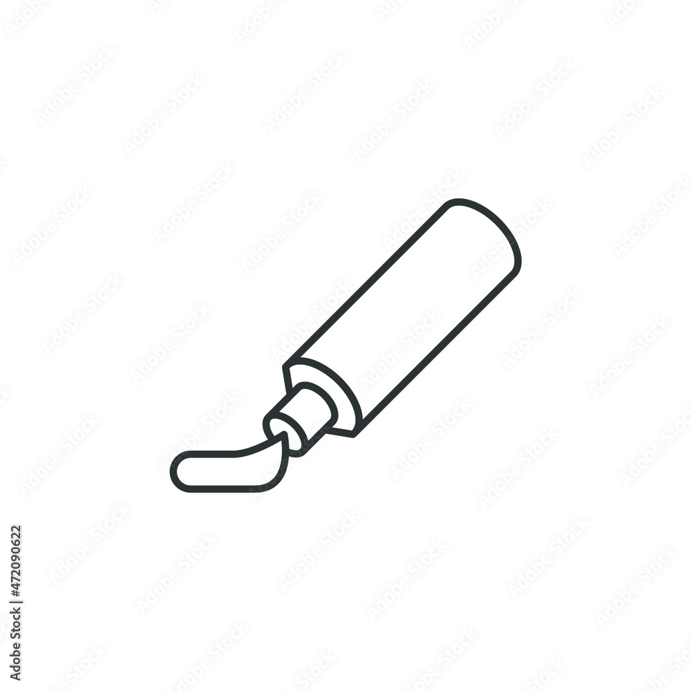 Vector sign of the glue symbol is isolated on a white background. glue icon color editable. Vector sign of the glue symbol is isolated on a white background. glue icon color editable.