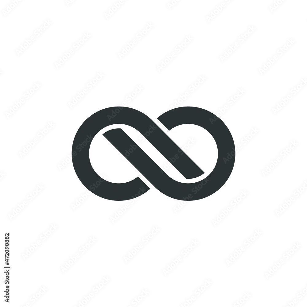 Vector sign of the Infinity loop symbol is isolated on a white background. Infinity loop icon color editable. Vector sign of the Infinity loop symbol is isolated on a white background. Infinity loop icon color editable.