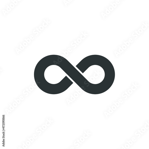 Vector sign of the Infinity loop symbol is isolated on a white background. Infinity loop icon color editable.