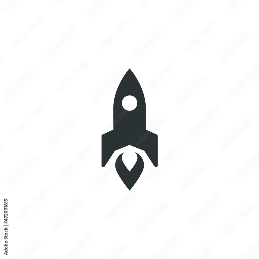 Vector sign of the rocket symbol is isolated on a white background. rocket icon color editable. Vector sign of the rocket symbol is isolated on a white background. rocket icon color editable.