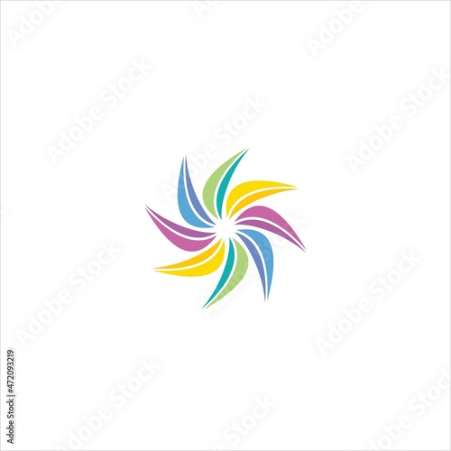rainbow logo vector abstract template