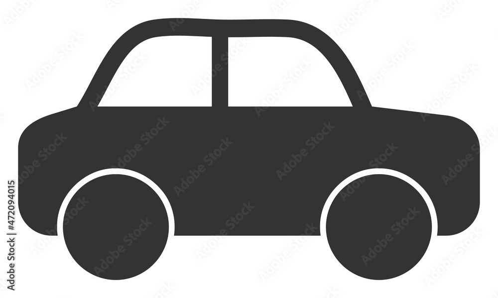 Private car vector illustration on a white background. An isolated flat icon illustration of private car.