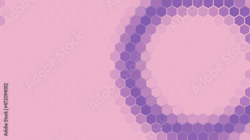 3D rendering of a background based on a hexagonal technological grid for an unusual bright design of presentations, websites and publications 