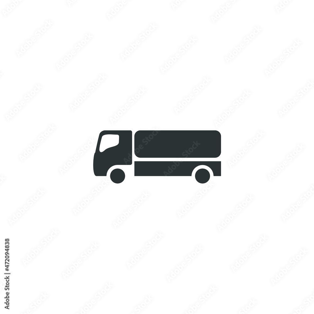 Vector sign of the truck car symbol is isolated on a white background. truck car icon color editable. Vector sign of the truck car symbol is isolated on a white background. truck car icon color editable.