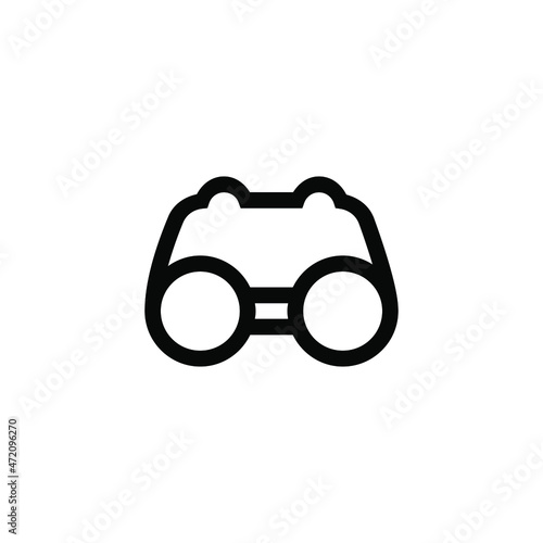 binocular vector png icon isolated on white background. 