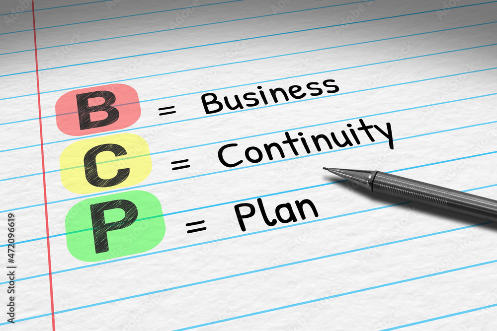 BCP - Business Continuity Plan. Business acronym on note pad. BCP - Business Continuity Plan. Business acronym on note pad.