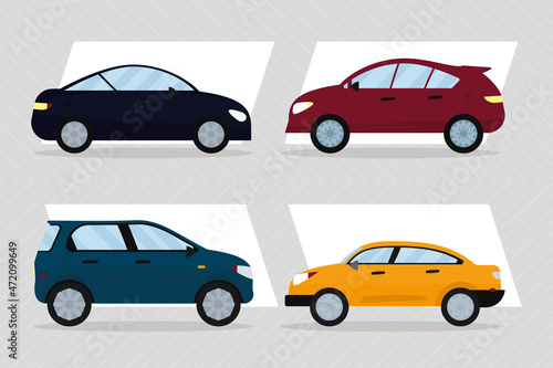 cars icon set