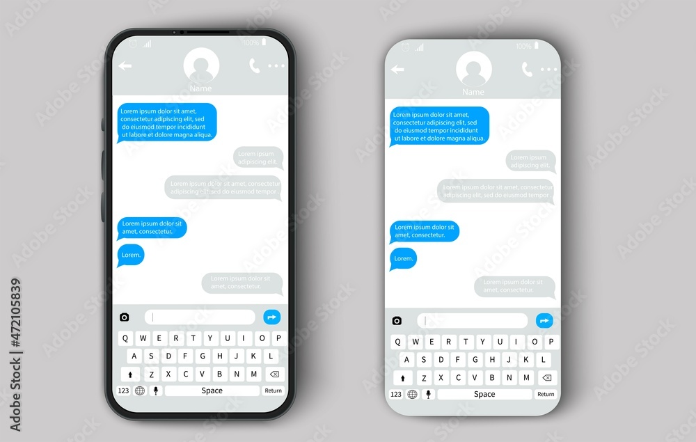 SMS messages, telephone communication. Keyboard panel. Correspondence speech bubbles. Communication, communication on social networks. Text cloud for the messenger. Vector illustration.
SMS messages, telephone communication. Keyboard panel. Correspondence speech bubbles. Communication, communication on social networks. Text cloud for the messenger. Vector illustration.