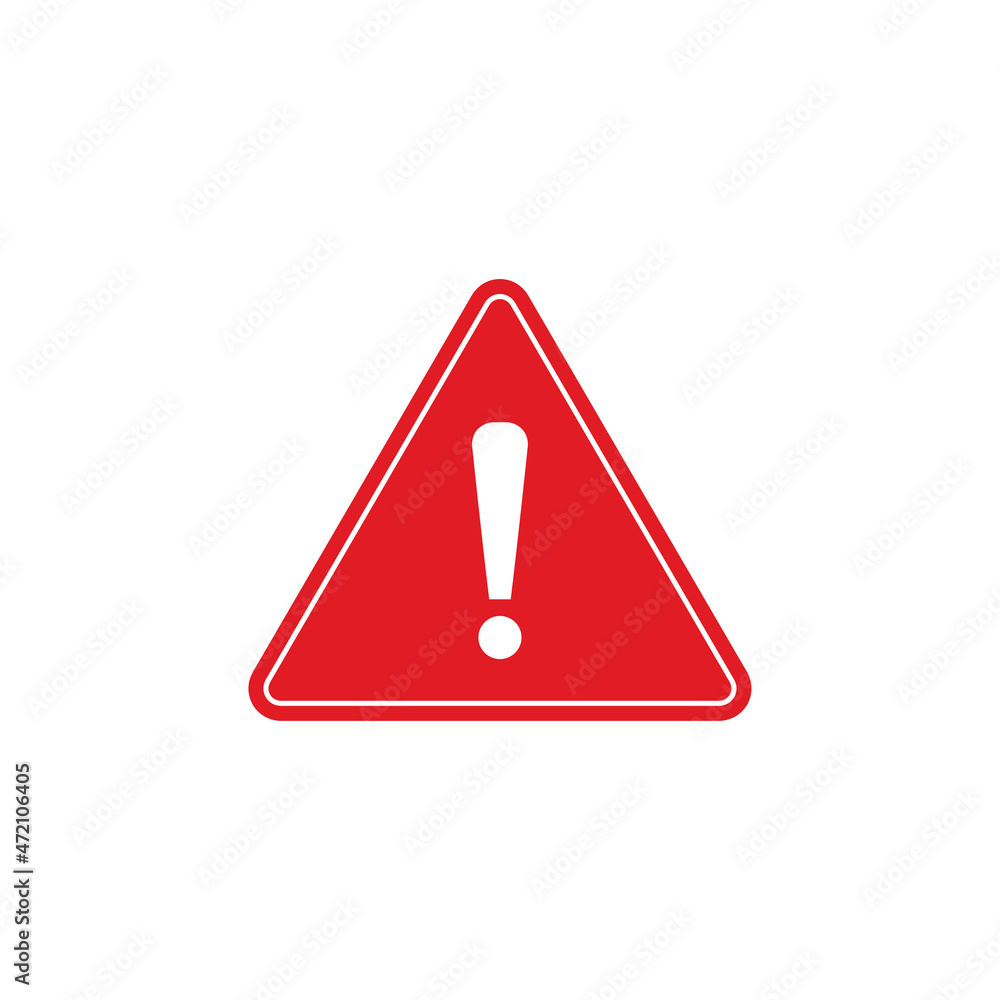 Danger exclamation sign. Vector caution sign on white background Danger exclamation sign. Vector caution sign on white background