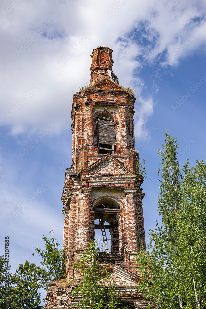 abandoned orthodox bell tower