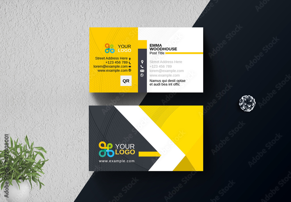 Business Card Stock Template Adobe Stock