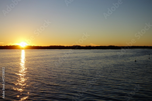 sunset over the sea