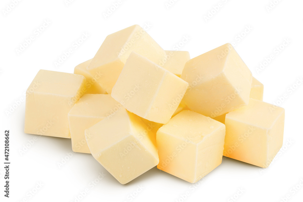 butter cube isolated on white background with clipping path and full depth of field butter cube isolated on white background with clipping path and full depth of field