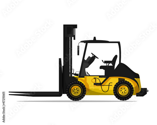 yellow heavy machinery tower crane truck