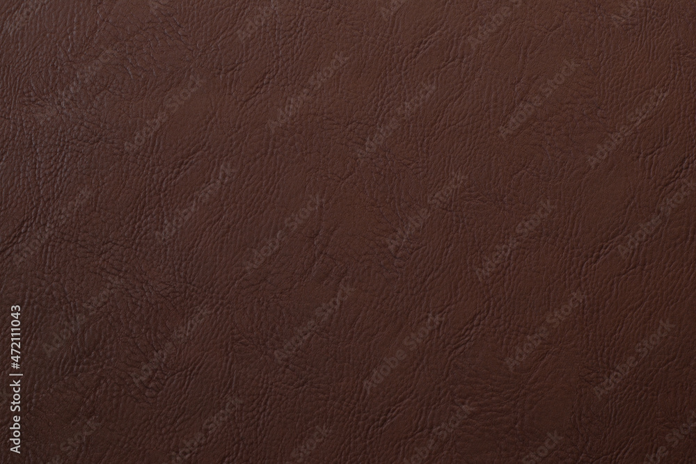 brown artificial leather with waves and folds on PVC base brown artificial leather with waves and folds on PVC base