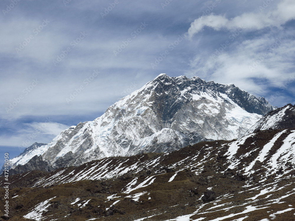 Mount Lhotse seen from Lobuche.