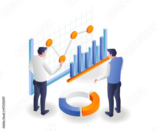 The team analyzes investment business data