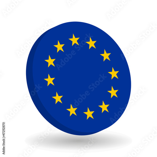 3D circle flag of European Union