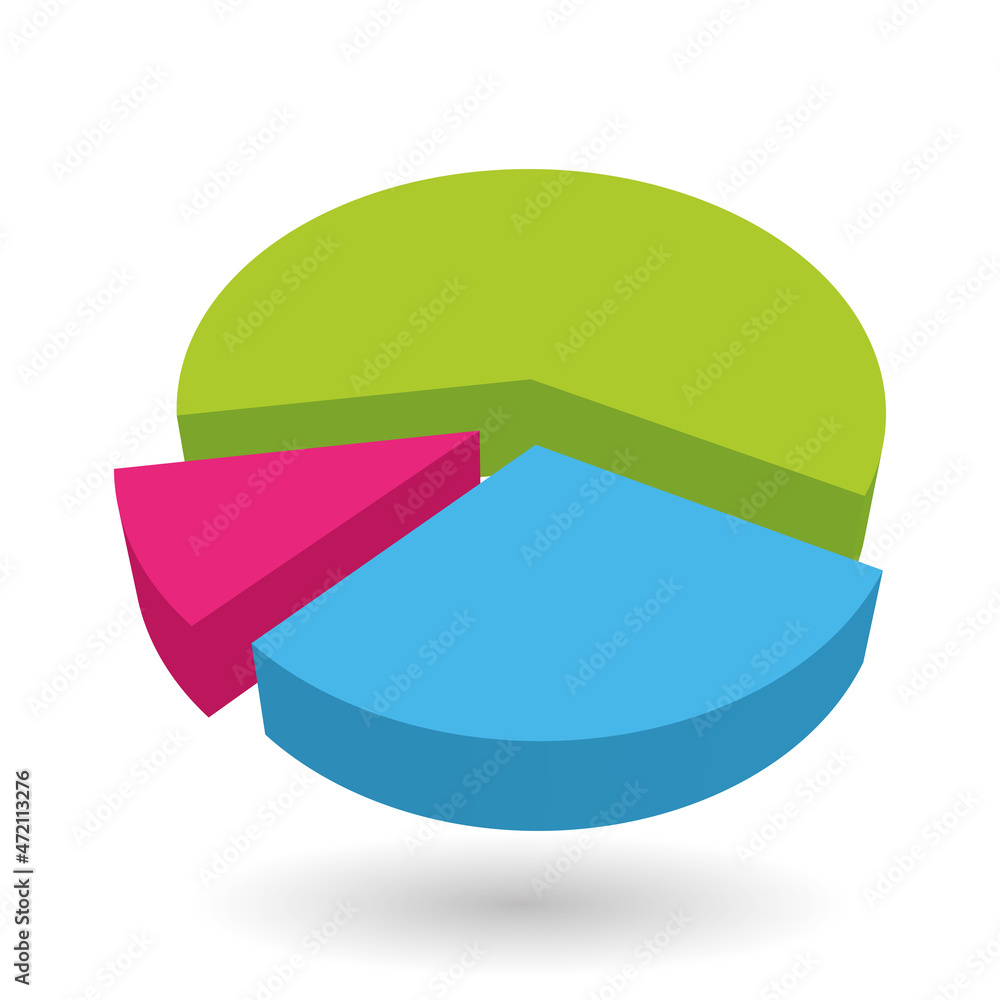 Colorful pie chart design element Colorful pie chart design element