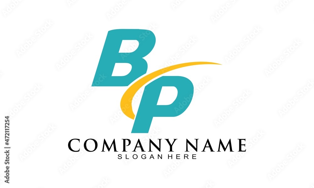 Abstract BP alphabet modern vector logo Abstract BP alphabet modern vector logo