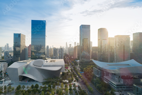 Aerial view of landscape in Shenzhen city,China