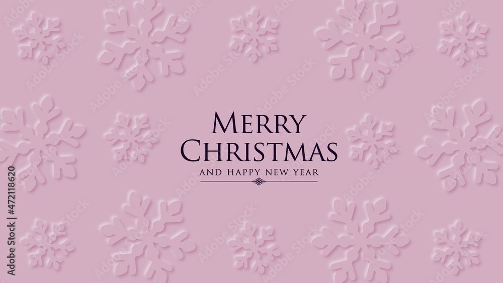 Merry christmas holiday card with snowflake composition. Merry christmas holiday card with snowflake composition.