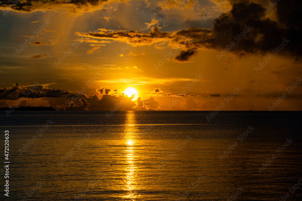 Sunset and ocean, Palau, Pacific