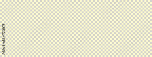 Checkerboard banner. Light grey and Beige colors of checkerboard. Small squares, small cells. Chessboard, checkerboard texture. Squares pattern. Background.