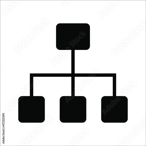 hierarchical outline, thin, flat, digital icons for web and mobile. on a white background.