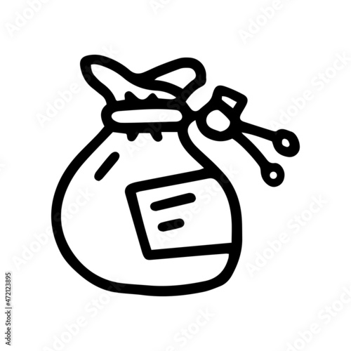 magnesia bag line vector doodle simple icon