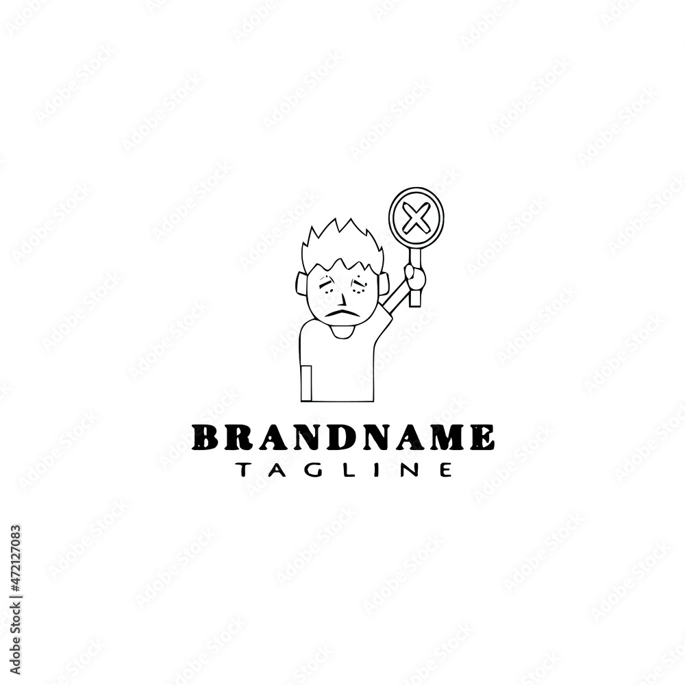 correct incorrect logo cartoon icon design template black isolated cute illustration correct incorrect logo cartoon icon design template black isolated cute illustration