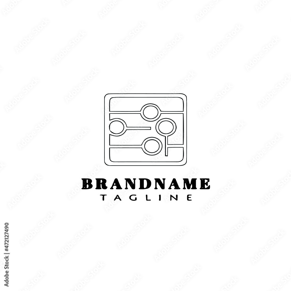 cpu chip logo cartoon icon design template isolated vector illustration cpu chip logo cartoon icon design template isolated vector illustration