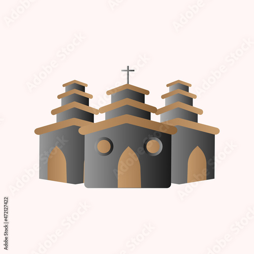 church icon on a white background photo