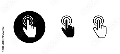 Hand cursor icons set. cursor sign and symbol. hand cursor icon clik