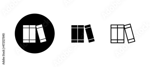 Library icons set. education sign and symbol