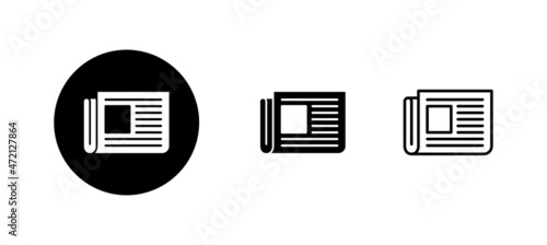 Newspaper icons set. news paper sign and symbolign