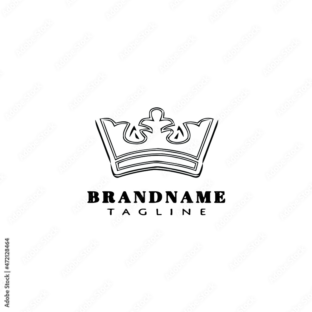 crown logo cartoon design template icon black isolated simple illustration crown logo cartoon design template icon black isolated simple illustration