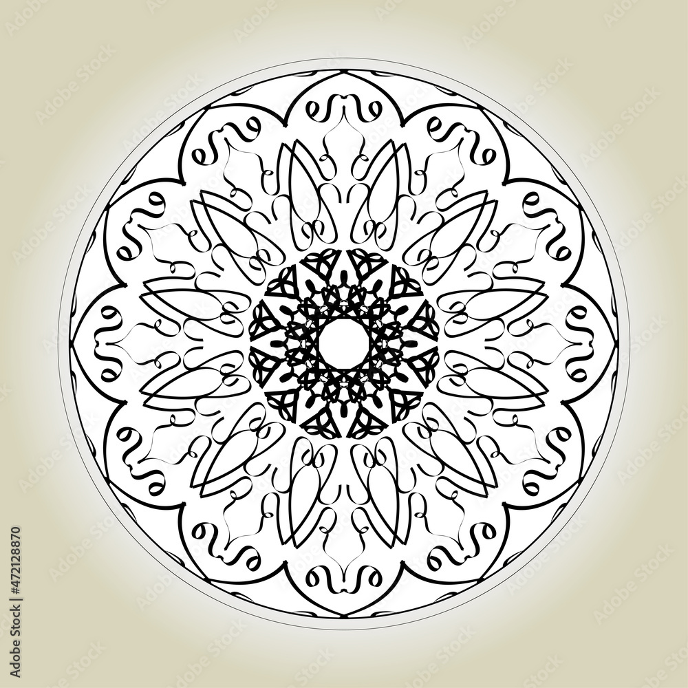 Abstract Style Indian Mandala Decoration 