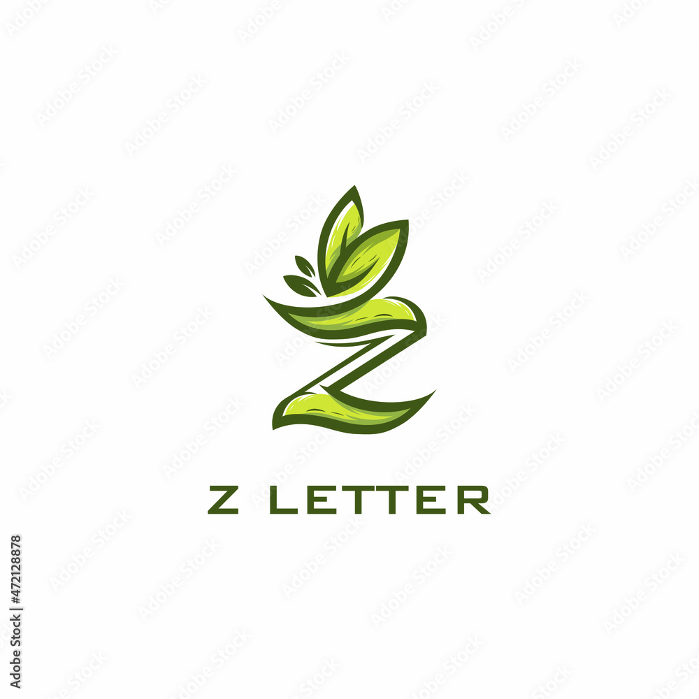 eco friendly logo - Z Letter - obrazy, fototapety, plakaty 
