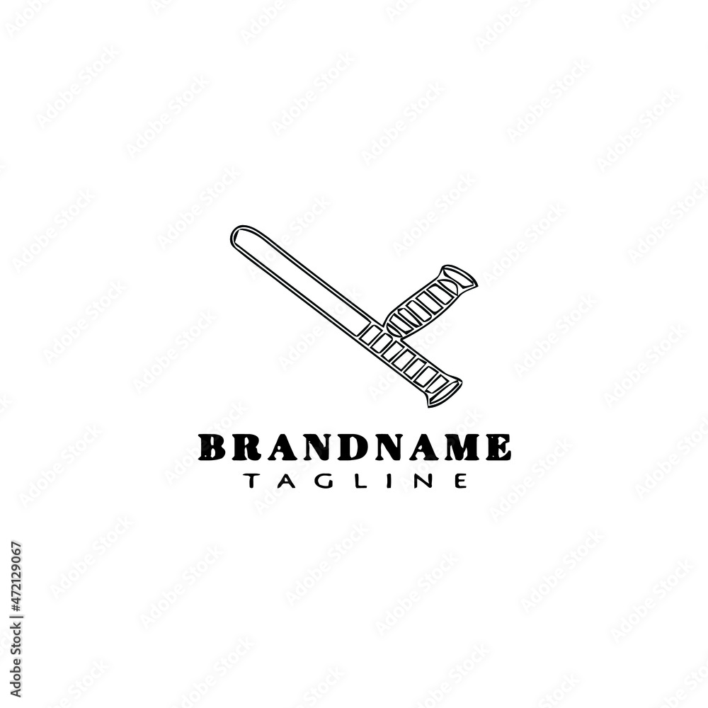 police baton logo cartoon design template icon vector illustration police baton logo cartoon design template icon vector illustration