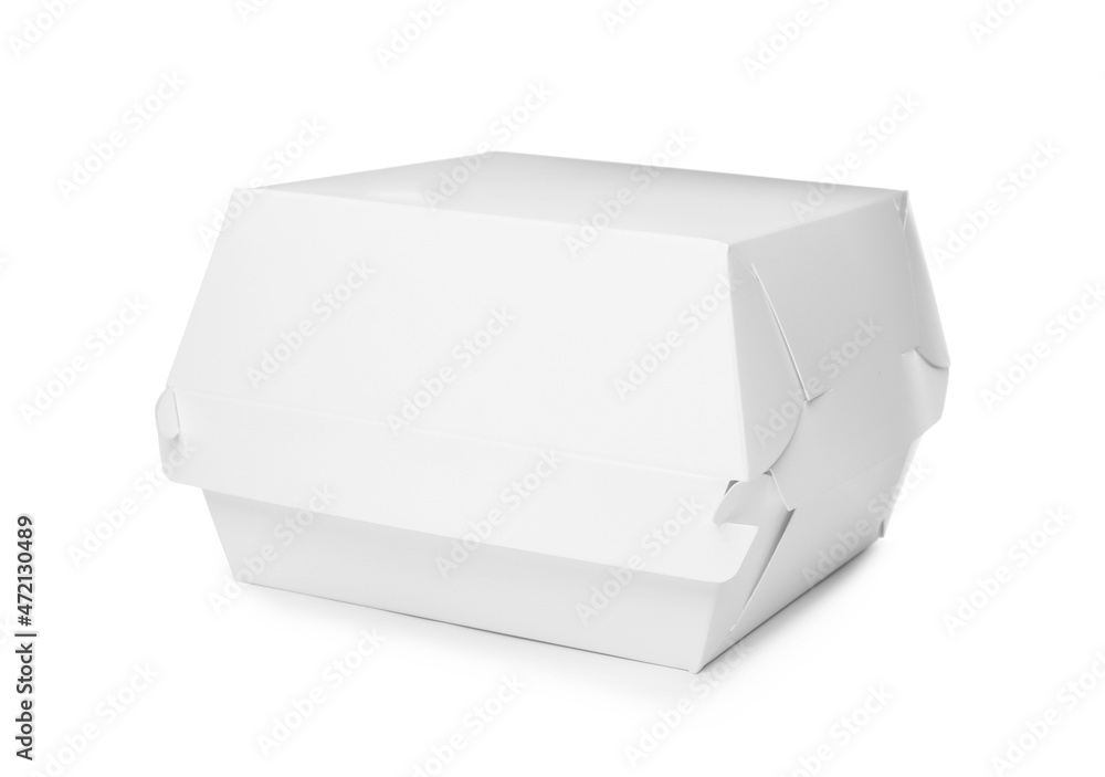 Fototapeta premium Paper box on white background. Container for food