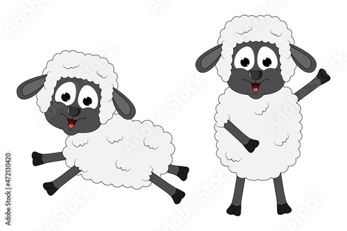 cute sheep animal cartoon