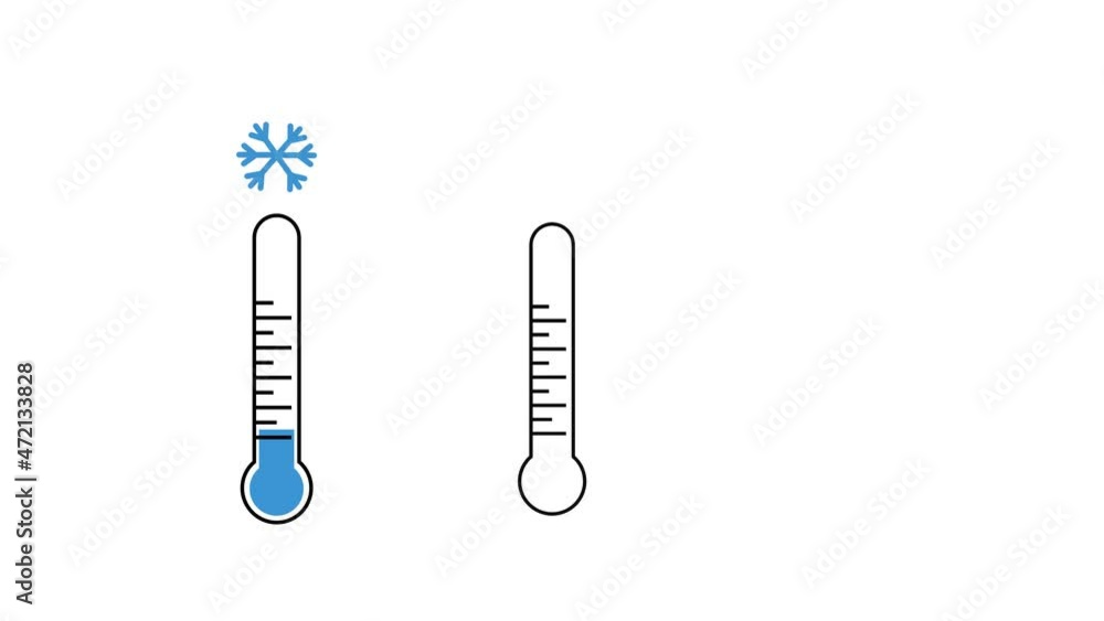 animated set thermometer icon symbol hot and cold temperature. isolated on a white and green background animated set thermometer icon symbol hot and cold temperature. isolated on a white and green background