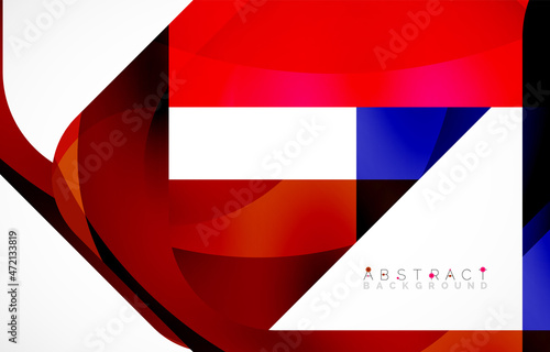 Free Download Minimal background. Abstract square shape with round corners created with wavy forms. Vector Illustration For Wallpaper, Banner, Background, Landing Page - GFXLoad