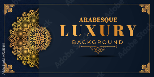 Luxury mandala background with golden arabesque pattern arabic islamic east style.decorative mandala for print, poster, cover, brochure, flyer, banner.