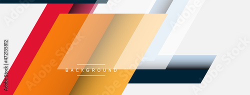 Vector background. Abstract overlapping color lines design with shadow effects. Illustration for wallpaper banner background or landing page