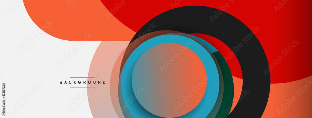Circle and round shapes abstract background. Vector illustration for wallpaper banner background or landing page Circle and round shapes abstract background. Vector illustration for wallpaper banner background or landing page